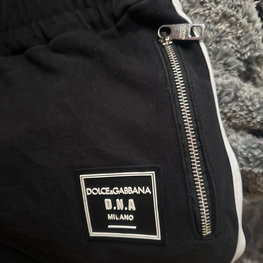 Dolce & Gabbana Kids Black Sweatpants with Zip Detail